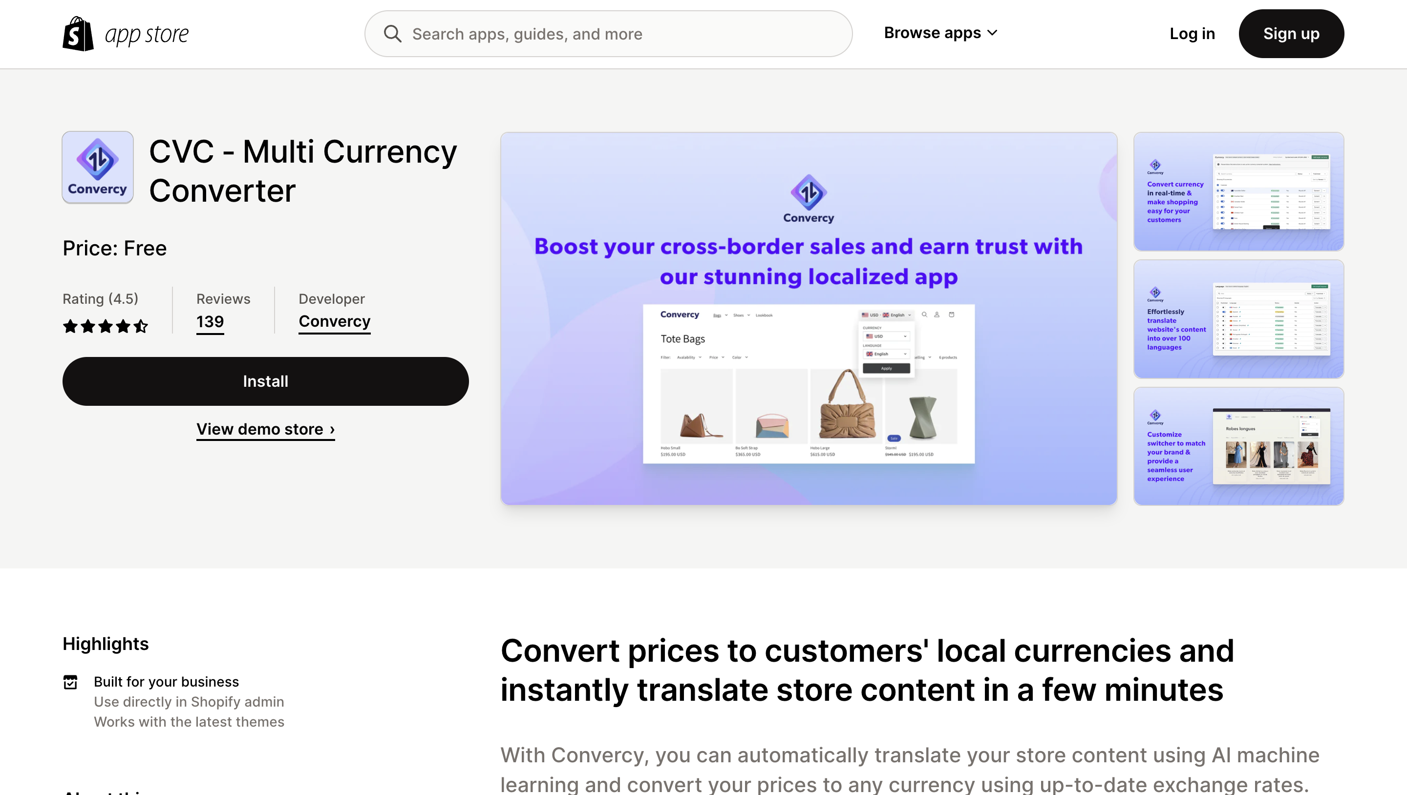 CVC ‑ Multi Currency Converter